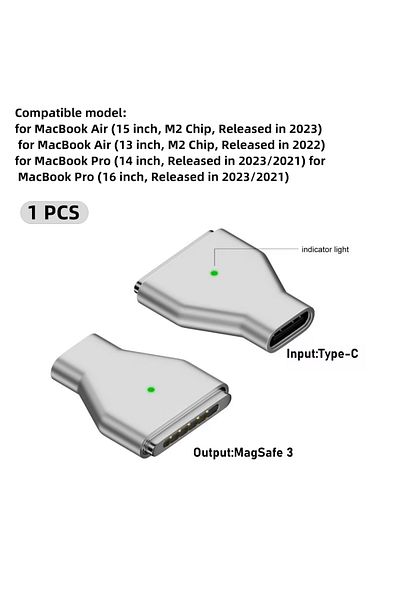 Choice 1x magsafe3 ZJT ZT Type-C Female to Magnetic USBC PD 140W PD Fast Charging Zinc Alloy Adapter Connec