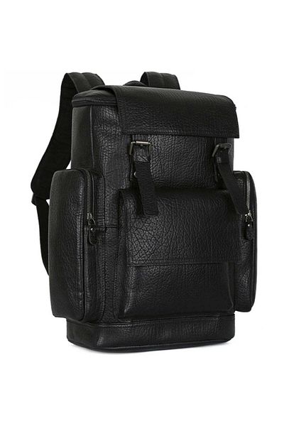JOLAR. Unisex laptop backpack, vintage retro style, waterproof, made of genuine leather, JOLAR. P-0091