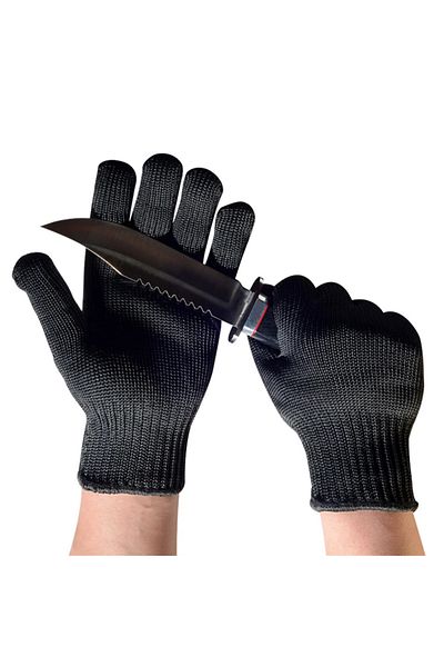 Choice 25.5cm Black 1pair Cut-proof Gloves Hppe Level 5 Steel Multipurpose Scratch Cut Resistant Gloves Gra