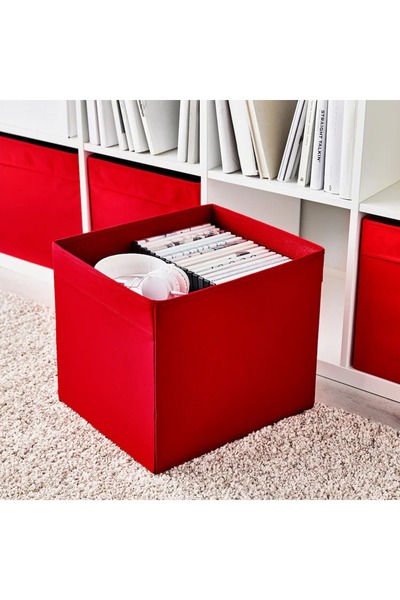 IKEA Dröna Red Storage Box, Organizer, 33X38X33 cm