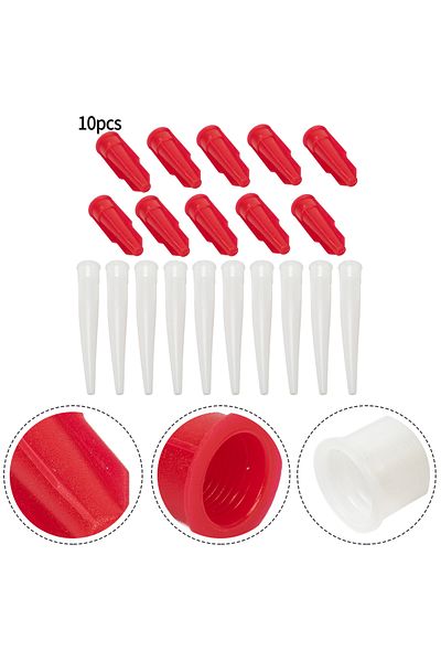 Choice 10pcs Silicone Tube Nozzle Cap e-Sealable Mastic Cartridge Spare Nozzles Screw Cover for Silicone...