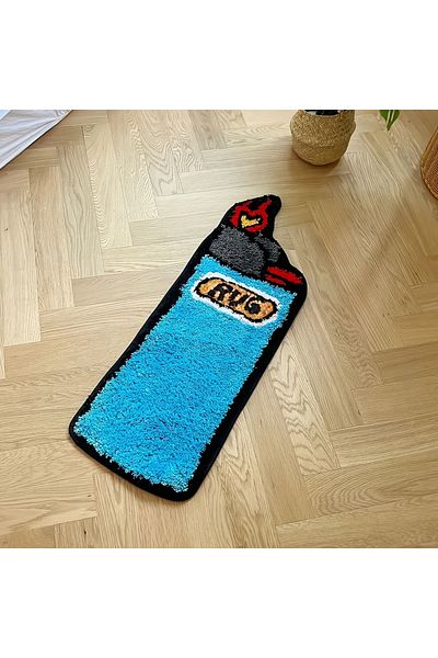 Choice 80X24cm Blue Lighter Tufted Rug Art Rug for Bedroom Living Room Retro Rainbow Fluffy Anti-slip Bath