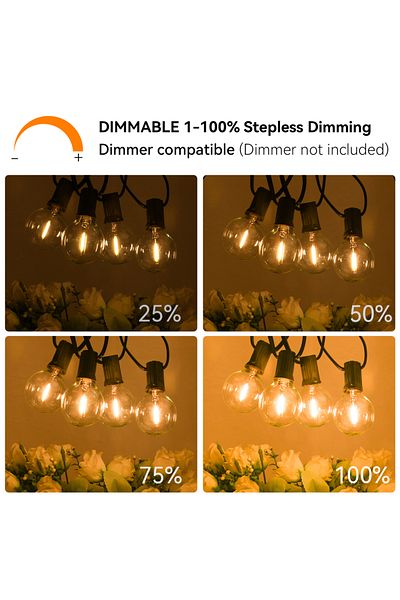 Choice Eu plug 26M (85FT) G40 LED 36 m outdoor string light with 64 plastic bulbs Attachable outdoor string