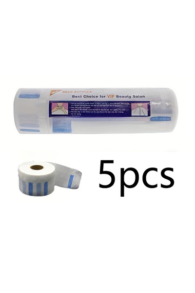 Choice5 5pcs-white Disposable Neck Strips Hair Cutting Accessories Elastic Neck Paper Adjustable Barber Hair