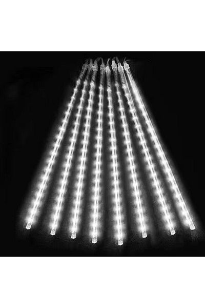 Choice 30cm Cold White Eu Plug 1pc 30cm Led Meteor Shower Rain Lights Waterproof Falling Raindrop Fairy Str