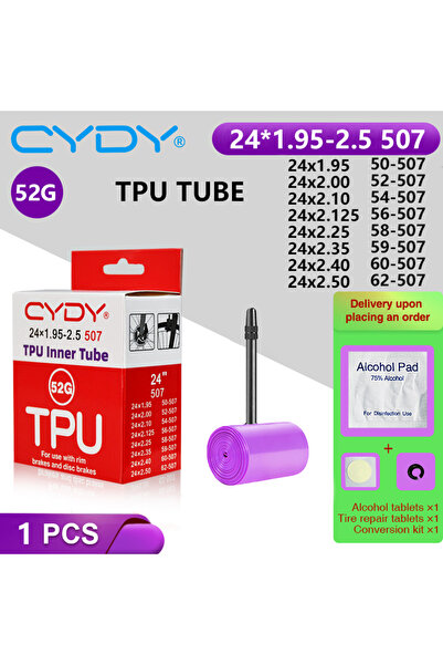 Choice أنبوب داخلي للدراجة من TPU ماركة CYDY مقاس 45 مم 507 24x1.95-2.5 قطعة ...