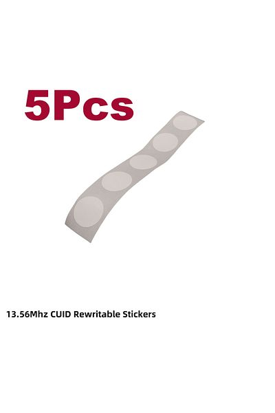 Choice 5Pcs 13.56mhz CUID changeable S50 1K RFID Sticker Wet Inlay NFC tag Sector 0 Block 0 UID Rewritable