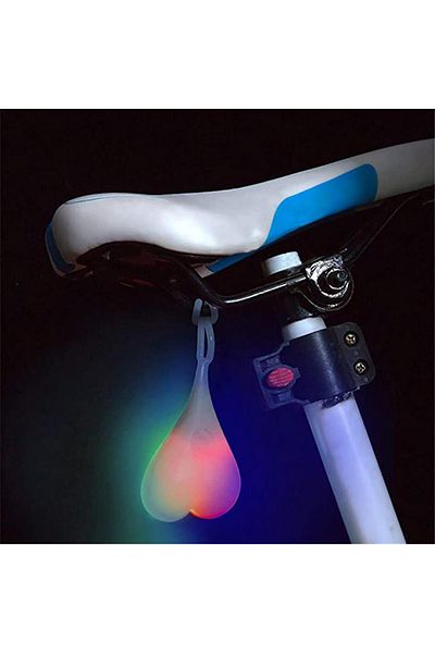 Choice coloful Riding Cycling Waterproof LED Lamp 4 Color Heart Ball Safety Warning Light Creative Silicone
