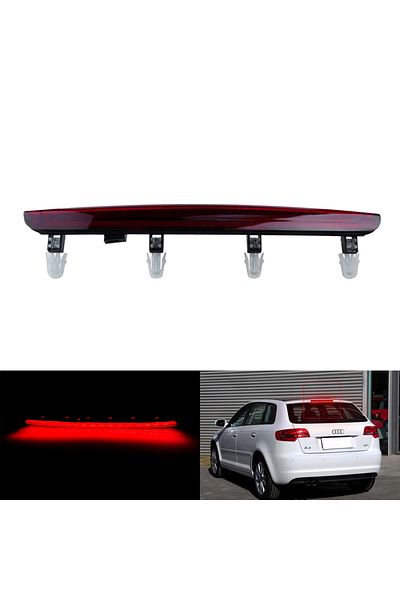 Choice Red ANGRONG Red LED Third Rear High Level Brake Stop Light 8P4945097C For 04-12 Audi A3 8P Hatchback