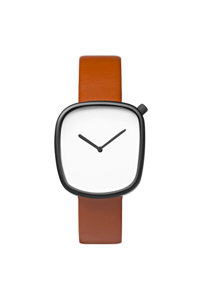 Choice ساعة TOMI باللون البني والأسود للرجال بتصميم مربع أنيق ورفيع للغاية وس...