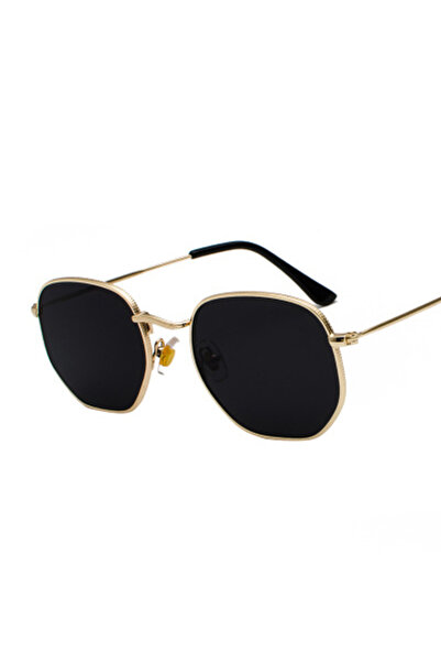 Choice AS Gold gray Men Sunglases Hexagon Sun glasses NEW Women Metal Frame F...