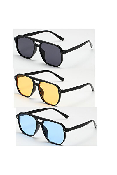 Choice 134 Women Men Square Sun Glasses Retro Polygon Sunglasses Female Black...