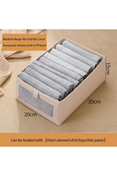 Choice Beige M 1Pcs Pants Storage Box Clothes Organizers of Cabinets and Draw...