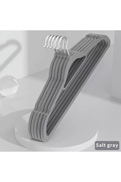 Choice رمادي - 10 قطع 10 قطع شماعات مخملية للمنزل شماعات ملابس أنيقة معطف شما...