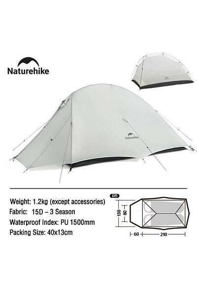 Naturehike خيمة تخييم ناتشر هايك كلاود أب UL خفيفة الوزن 15D سريعة البناء، خيام شاطئ خارجية مقاومة للماء