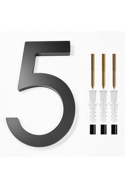 Choice 5 قطعة رقم المنزل العائم، حروف حديثة أبجدية الباب، أرقام ثلاثية الأبعا...