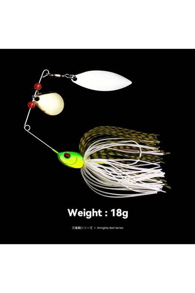 Choice QQHXL003 Bazooka 15g Spinnerbait Fishing Lure Wire Spinner Bait Metal ...