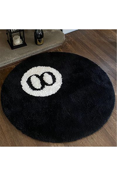 Choice 80X80 cm LAKEA Halloween 8 Ball Rug Indoor Home Decoration Spooky Halloween Gifts 8 Ball Accent Roun