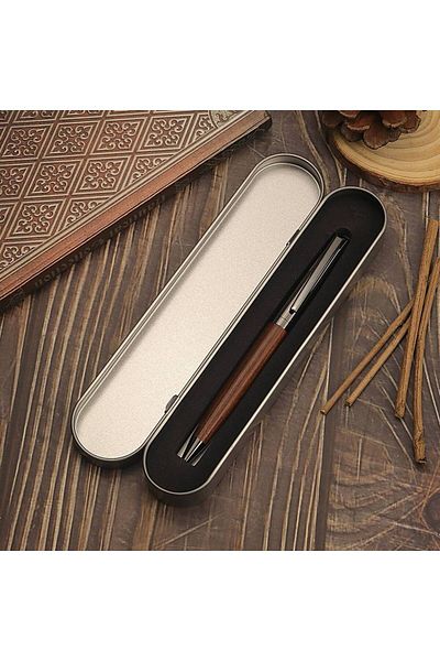 Choice Black With Case 1 Set Premium Metal Ballpoint Pen With Wood Barrel For Smooth Writing Experience And