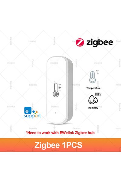 Choice Zigbee 1PCS EWelink Zigbee Temperature And Humidity Sensor Indoor Thermometer Detector Monitor Smart