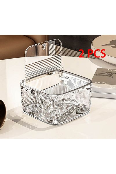 Choice Clear X 2 Hair Accessories Clear Organizer Acrylic Storage Box With Lid For Girls Home Desktop Jewel