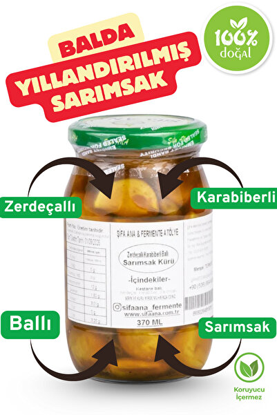 ŞİFA ANA Zerdeçallı Karabiberli Ballı Sarımsak Kürü