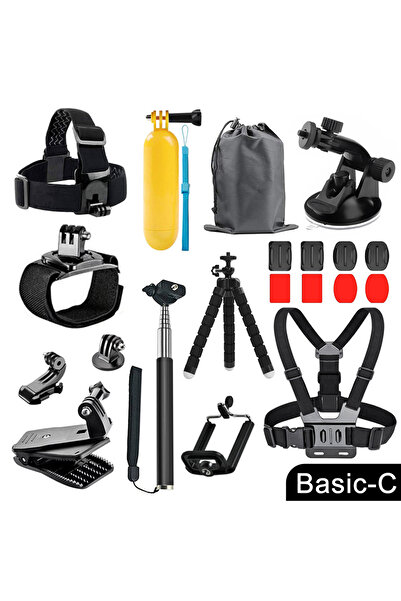 Choice مجموعة ملحقات كاميرا الحركة I5-3-T130 مع محول حامل ثلاثي القوائم لكامي...