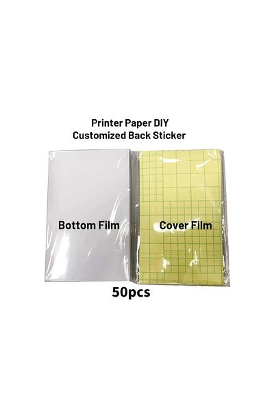TOOKKS Diy Hzy 50pcs Diy Color Printing Paper Back Cover Protective Blank Photo Customized For Hydrogel Fil