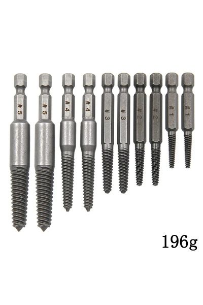 Choice 10pc extractor set 10pc Hexagonal Shank Broken Head Screw Extractor Screw Broken Head Screwdriver fo