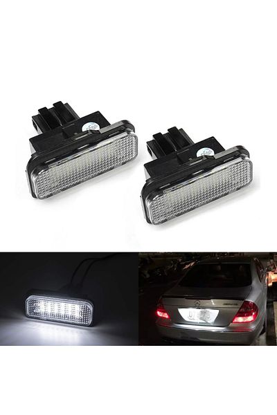 Choice 6000K WHITE 2pcs LED License Number Plate Light for Mercedes Benz E-Class W211 S211 C-Class S203 CL