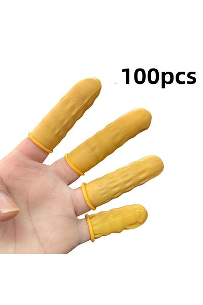 Choice Yellow -100pcs 50/100Pcs Disposable Fingertips Protector Gloves Natural Rubber Non-slip Anti-static