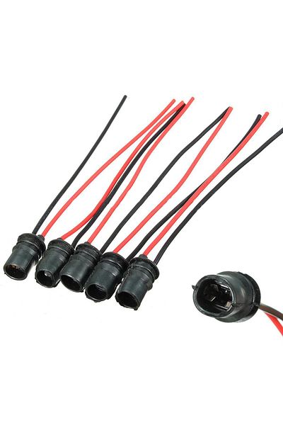 Choice 10Pcs T10 W5W Car Wedge Light Bulb Socket Connector Holder Extension LED Lamp Bulb Base Holder Re...