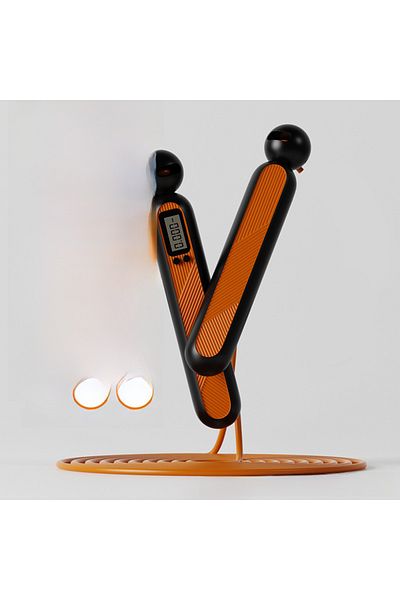 Choice Midnight Orange (LONG ROPE) Cordless Skipping Rope Fitness Weight Loss Exercise Girls Fat Burning Di