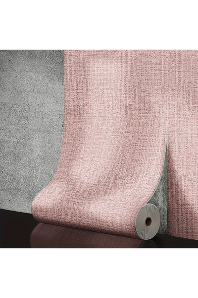 Choice قطعة واحدة 50 سم × 5 متر وردي 50 سم × 2.8/5/10 متر كتان بلون سادة 3D سميكة مقاومة للماء خلفية ذاتية اللصق