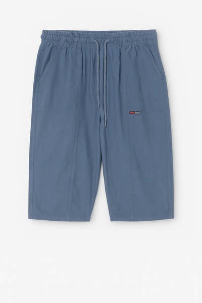 nacar çarşı Erkek Pamuk Ham Bez Kapri – Yüksek Bel, Lastikli Bel, Rahat Kalıp Yazlık Şort