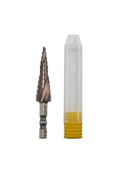 Choice 1pc M35 3-13mm M35 Hexagonal Spiral 3-13mm Cobalt Containing Step Drill Stainless Steel Hole Opener