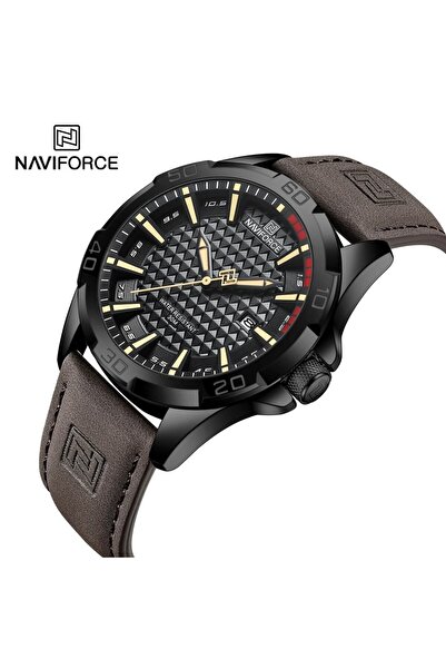 Choice 8023 Black brown NAVIFORCE Men Casual Sport Military Quartz Calendar W...