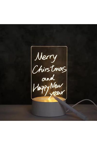Choice Blank Board 1 Pen DIY Notepad LED Drawing Board Glowing Acrylic Message Board With Pen Erasable Chil