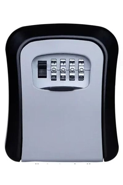 Choice Grey Large Key Keeper Combination Lock Wall Mounted Waterproof 4 Digits Passwords 5 Keys Storage Box