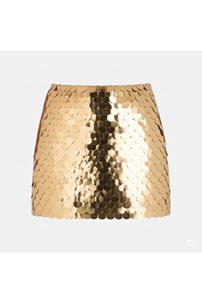 AROKA Altın Pul Payet İbiza Etek