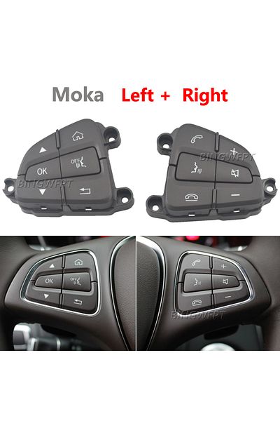 Choice Moka-1pair 1pair Black/Moka Color Steering Wheel Control Switch Buttons For BENZ C GLC Class W205 W2
