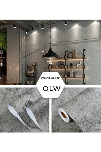 Choice ورق اتصال فينيل صناعي رمادي أسمنتي لغرفة المعيشة من SN-QING LIE WEN مقاس 40×300 سم