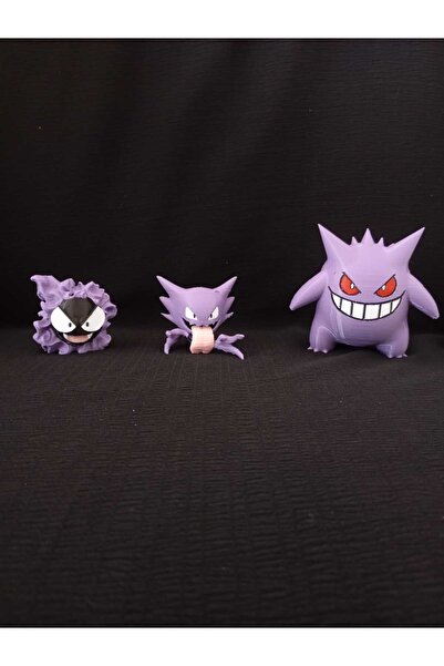 starlab3dstudios Pokemon Gastly-Haunter-Ganger figür 3'lü set