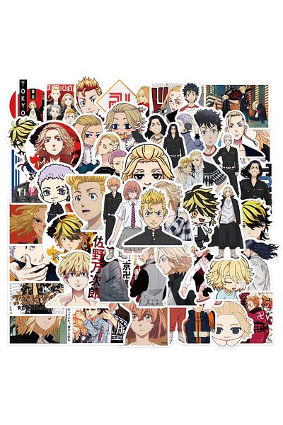 BANDAI A-50pcs 50pcs Tokyo Avenger Anime Stickers DIY Stickers Pack Waterproof Laptop Skin Cute Phone Case