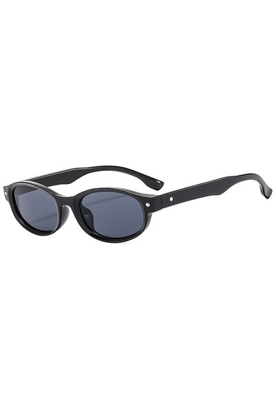 Choice black New Personalized Mi Nail Fashion Trend Sunglasses Women Oval Small Frame Y2K Sun Glasses UV Pr