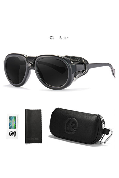 Choice نظارات شمسية C1 سوداء من KDEAM Pilot بتصميم Steampunk للرجال، نظارات ش...