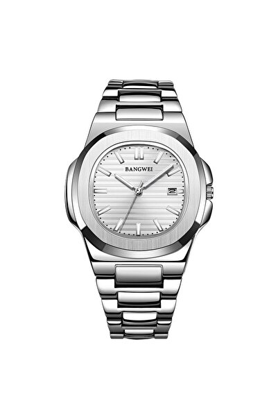 Choice ساعة كوارتز رجالية فاخرة جديدة فضية بيضاء 2024 مقاومة للماء حتى 30 متر...