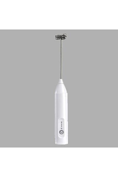 choice2 خلاط كهربائي أبيض لرغوة الحليب مصنوع من الفولاذ المقاوم للصدأ، خلاط ي...