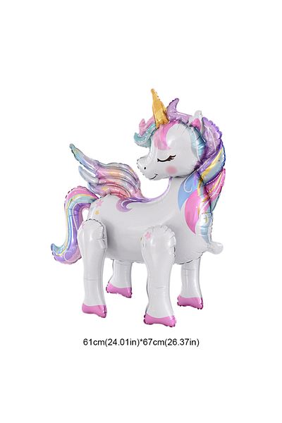 Choice as picture Unicorn Rainbow Unicorn Standing Foil Balloons Kids Girls Unicorn Birthday Party Decorati
