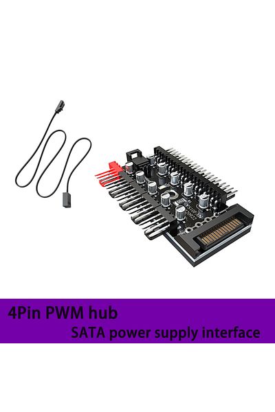 Choice 1Pc SATA Motherboard 1 to 10pin fan 4 Pin PWM Cooler Fan HUB Splitter Extension 12V Power Supply Soc